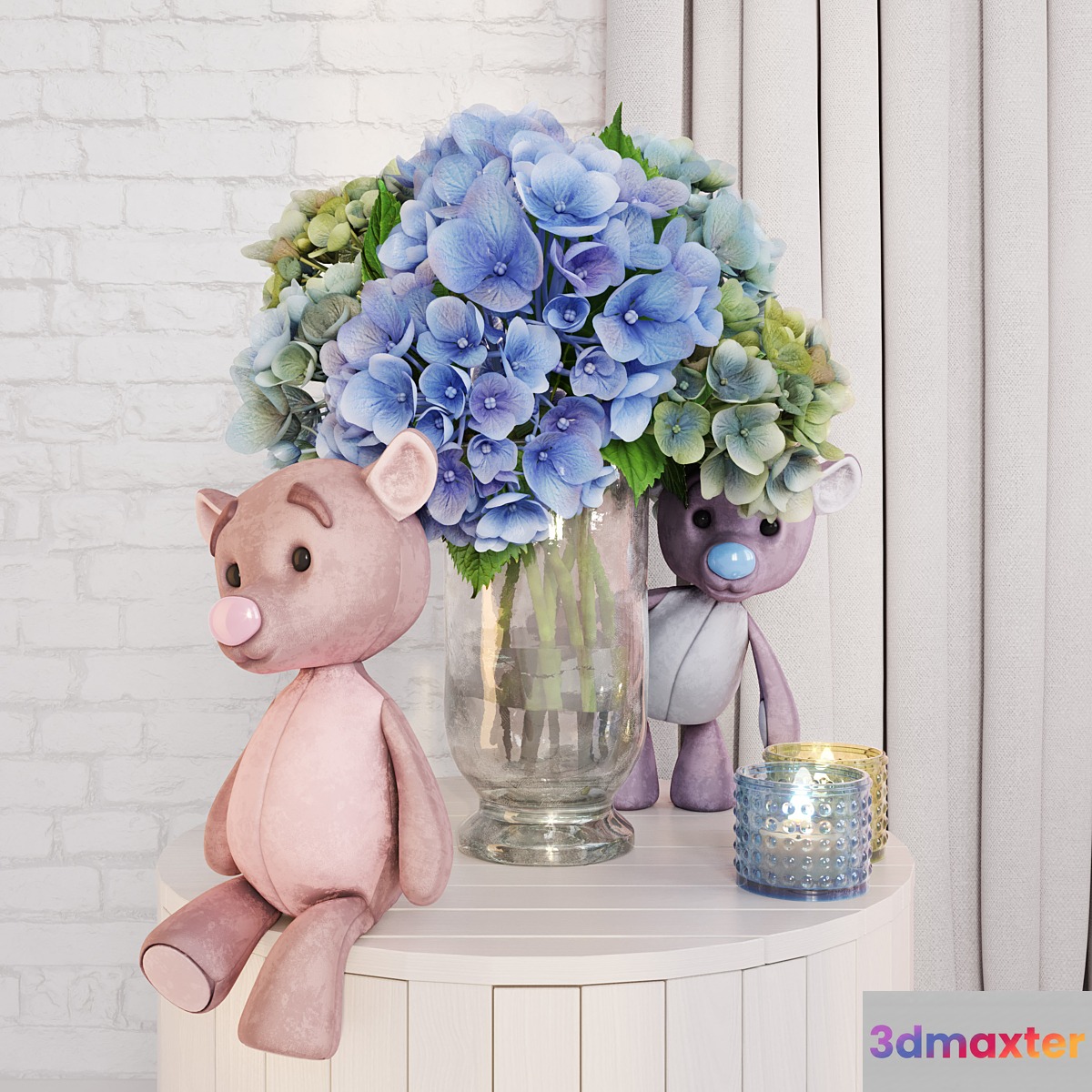 Decorative set with hydrangea - No.2