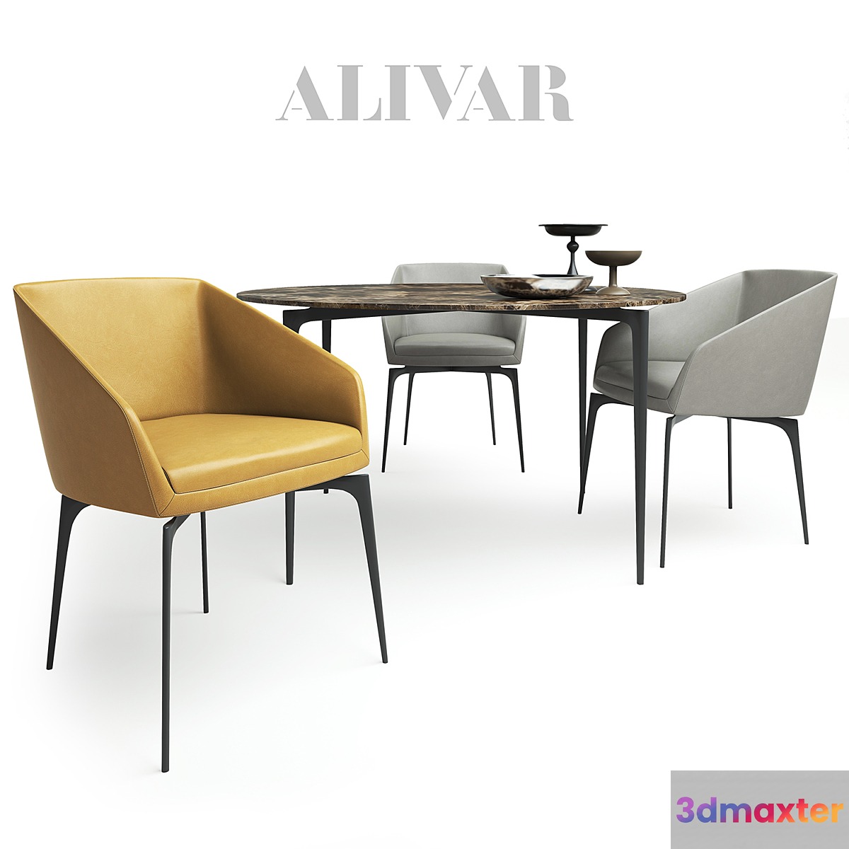 ALIVAR _ Denise and Liuto Round 3D Max