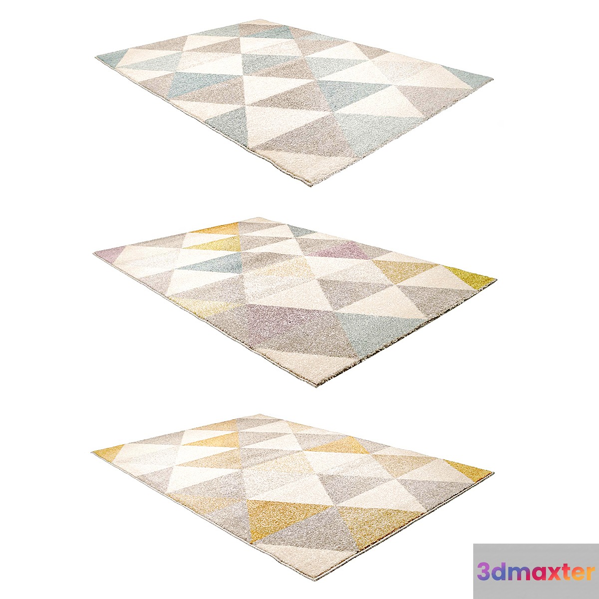 Teppich Pastel Geomet 3D Max
