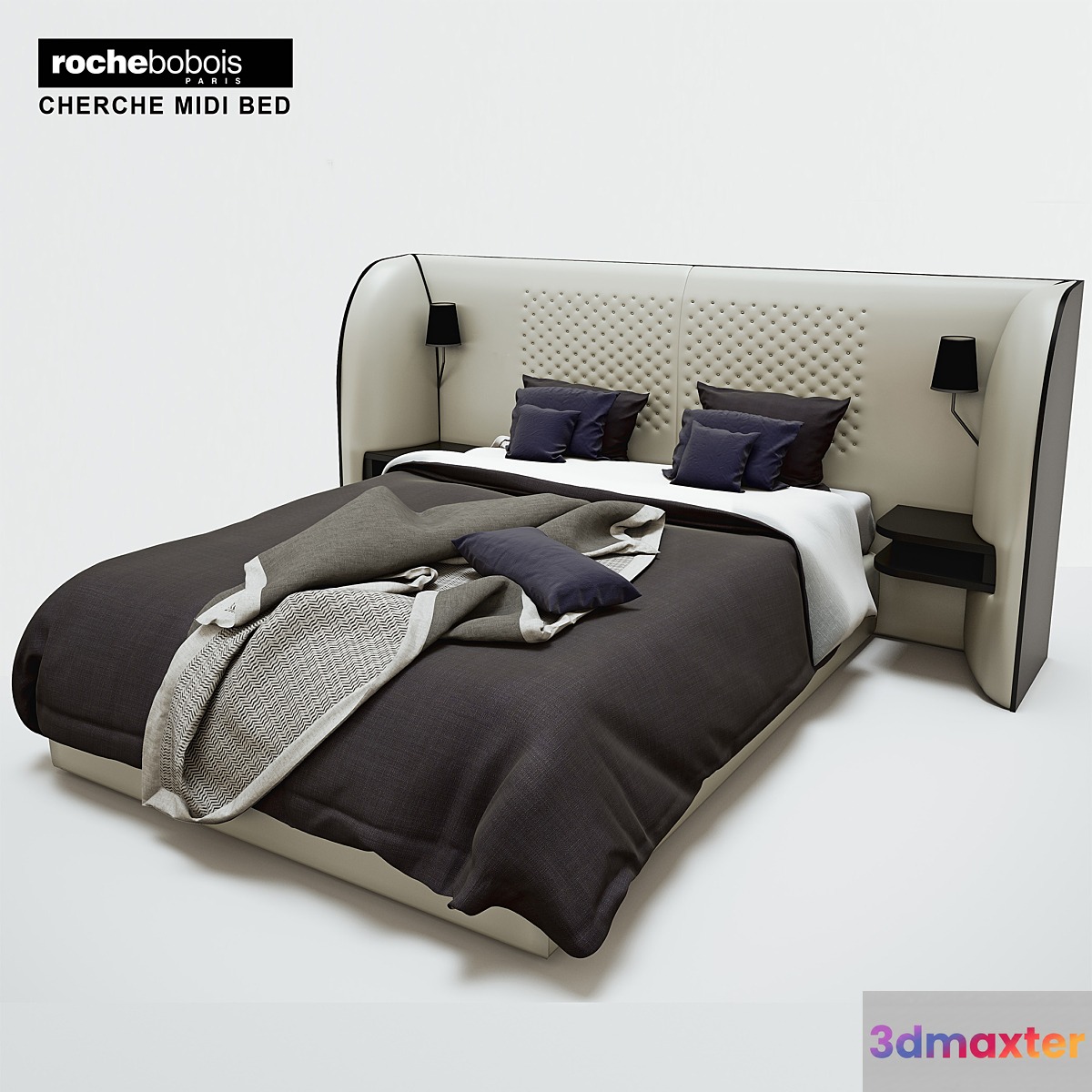 Rochebobois Cherche Midi bed 3D Max