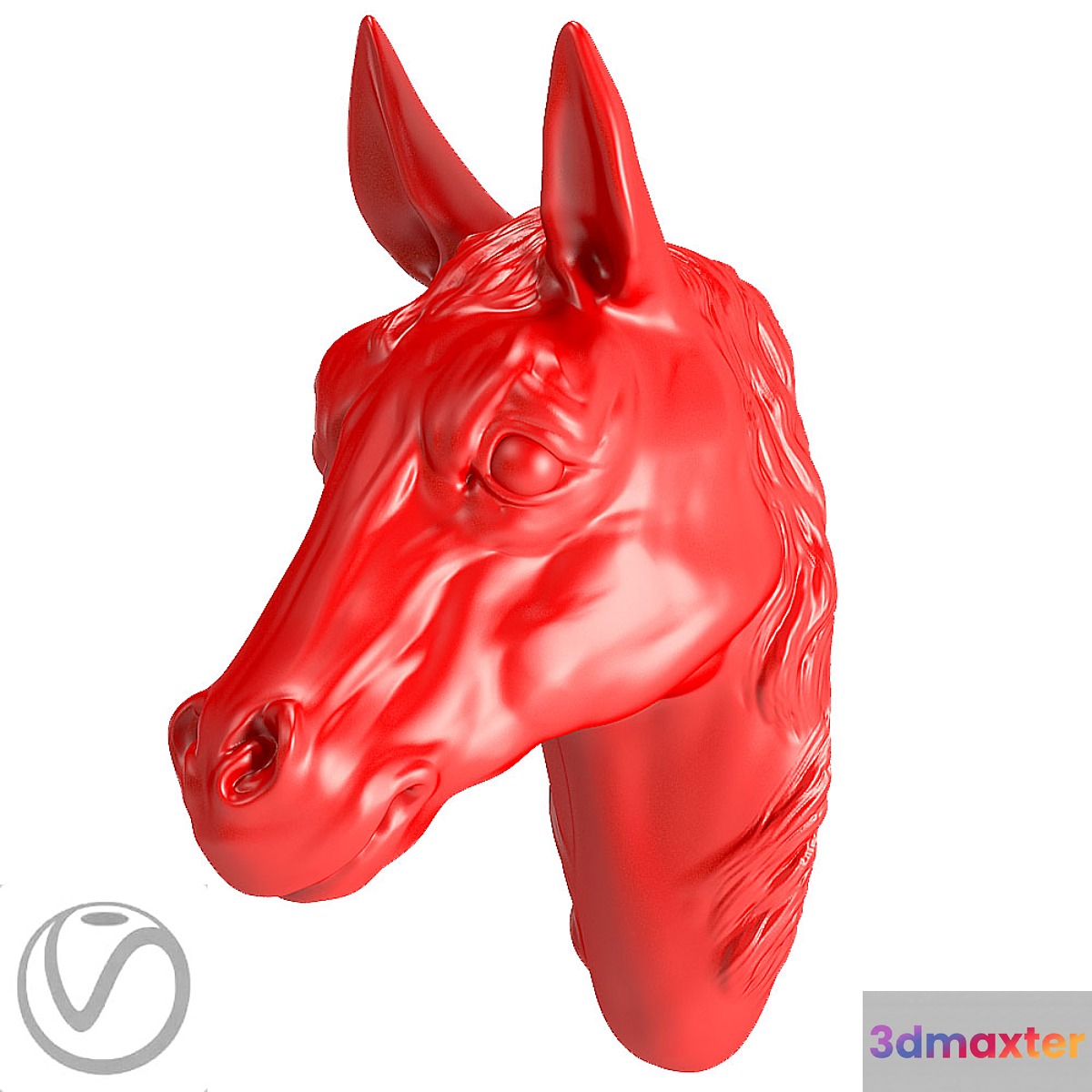 Plaster head of a horse