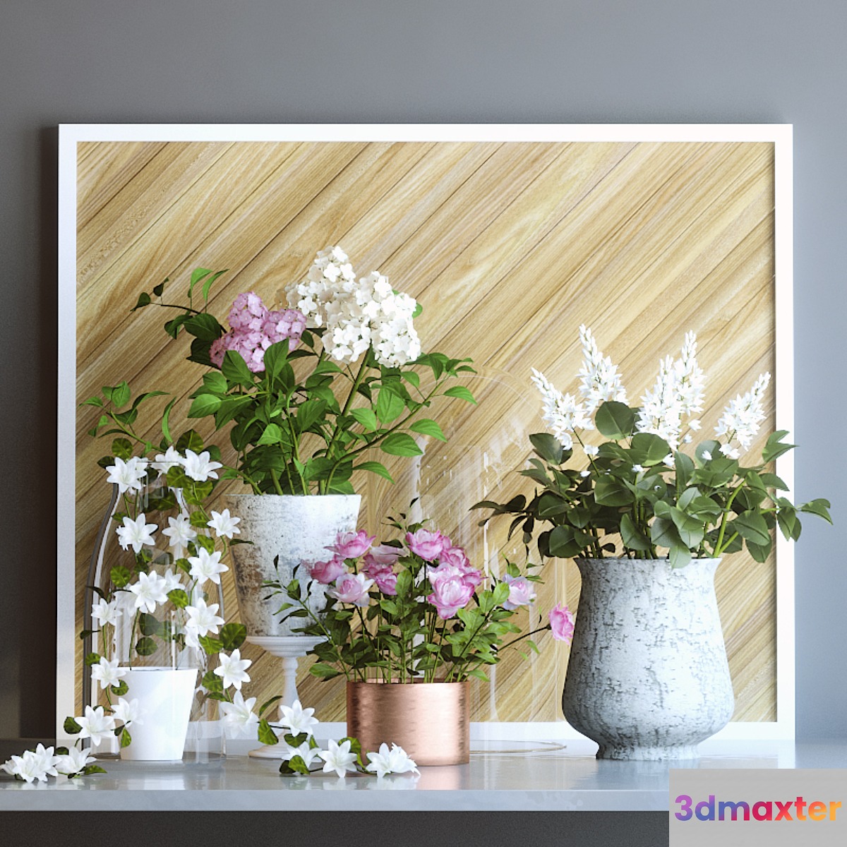 Spring flowers 2 3D Max
