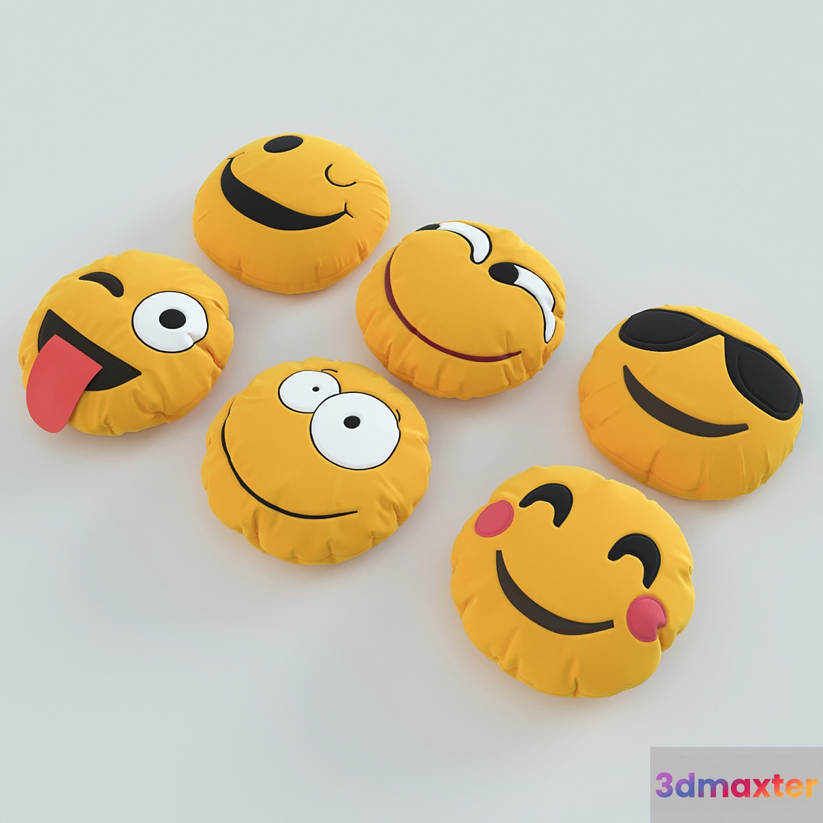 Pillows set 8 (smiles) 3D Max