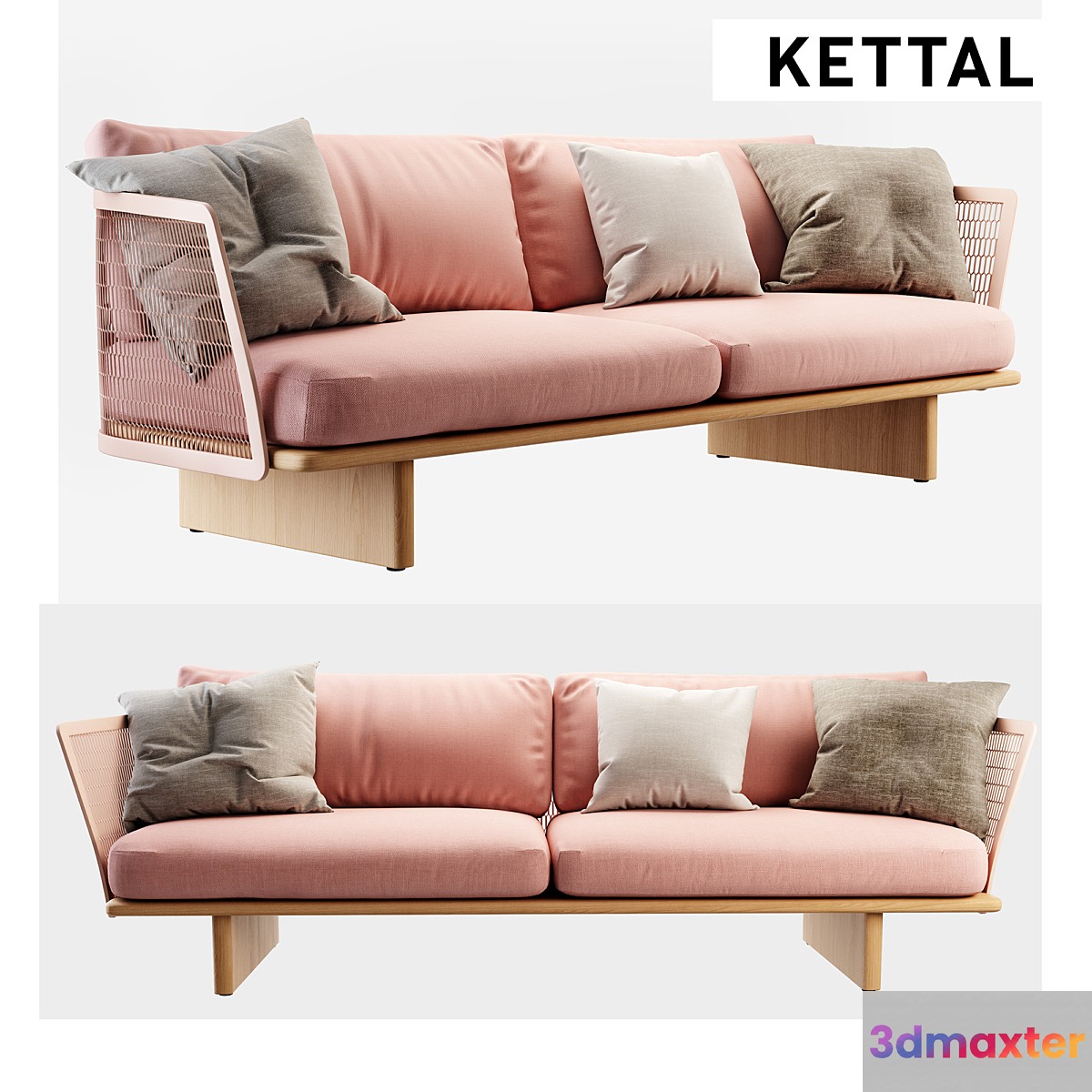 KETTAL Mesh 3-Seater sofá - No.2 3D Max