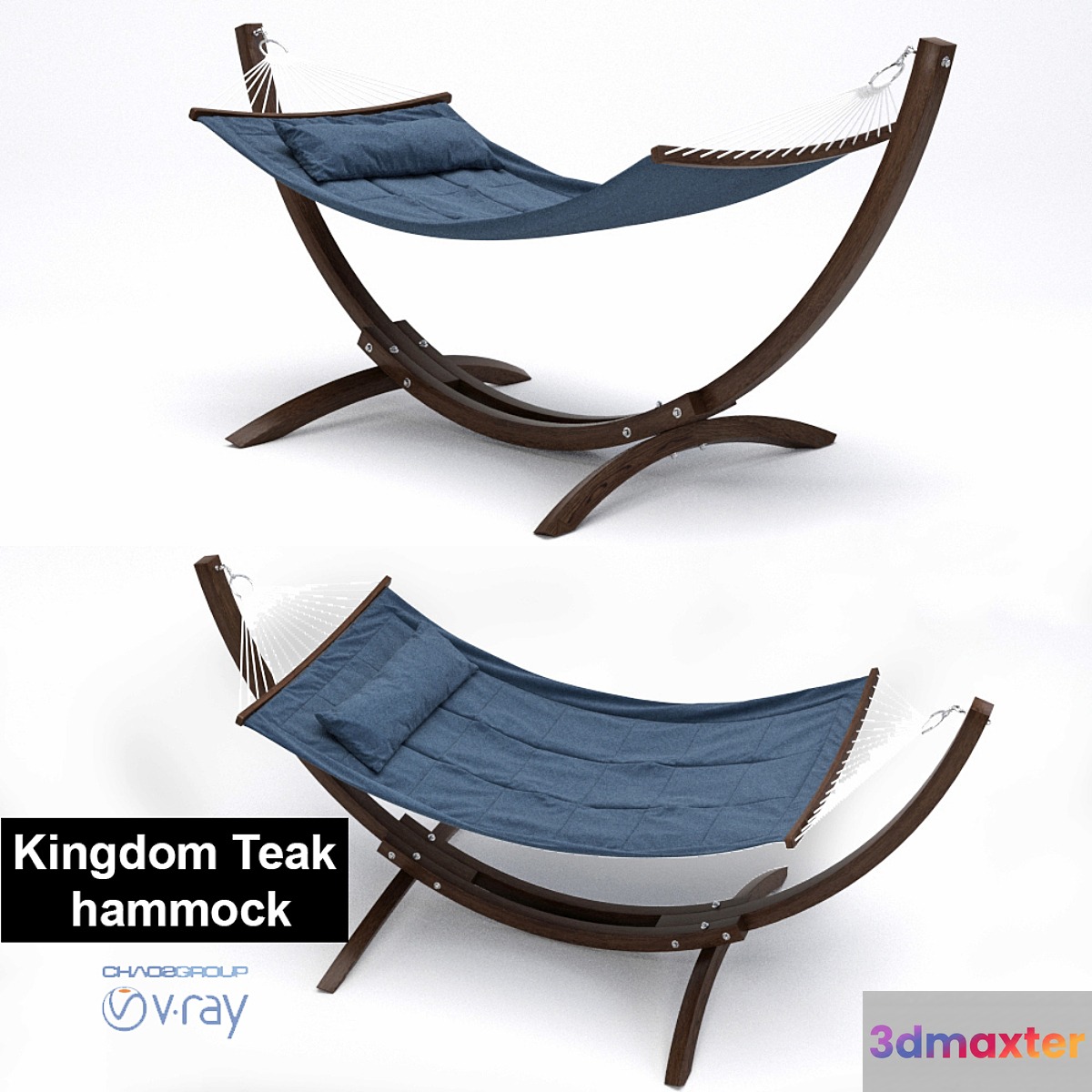 kingdom Teak hammock 3D Max