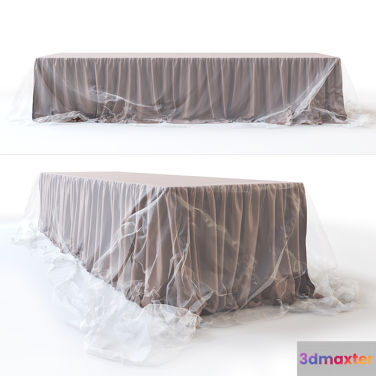 Drapery wedding table 3D Max