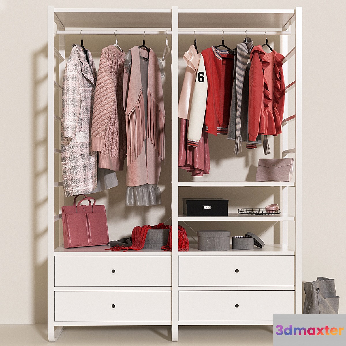 Open wardrobe IKEA elvarli c clothing