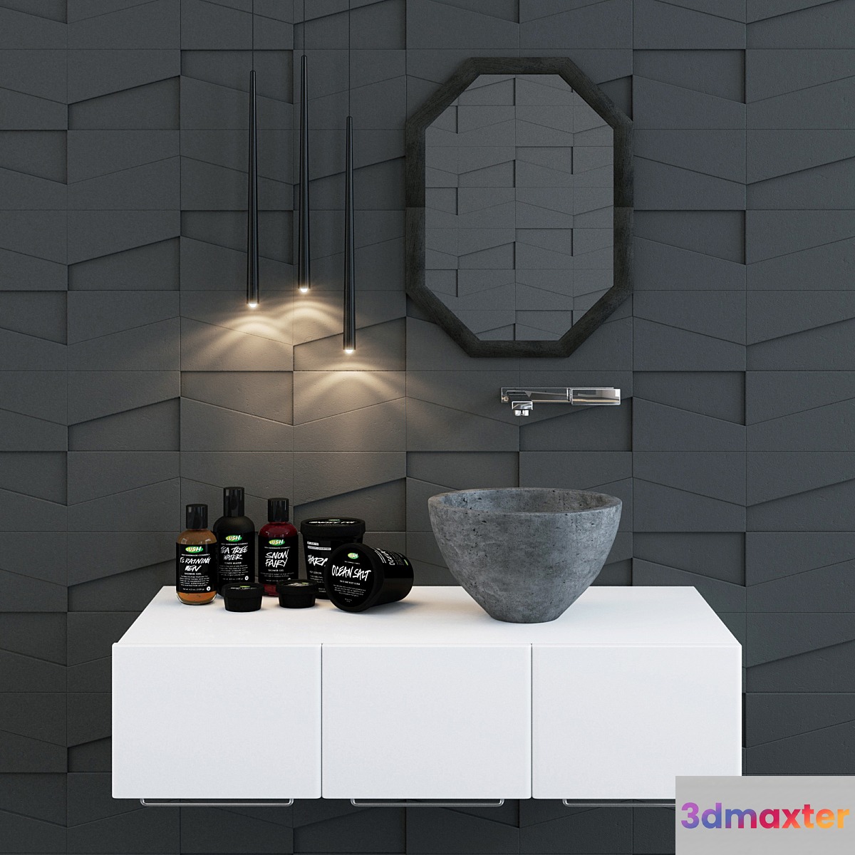 bathroom set 3D Max