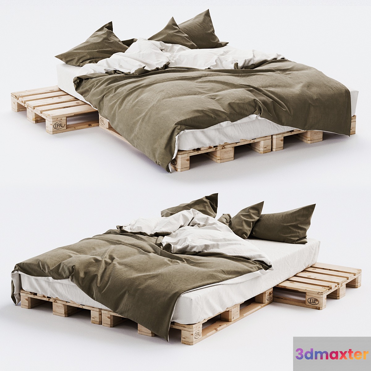 Euro Pallet Bed 2 3D Max