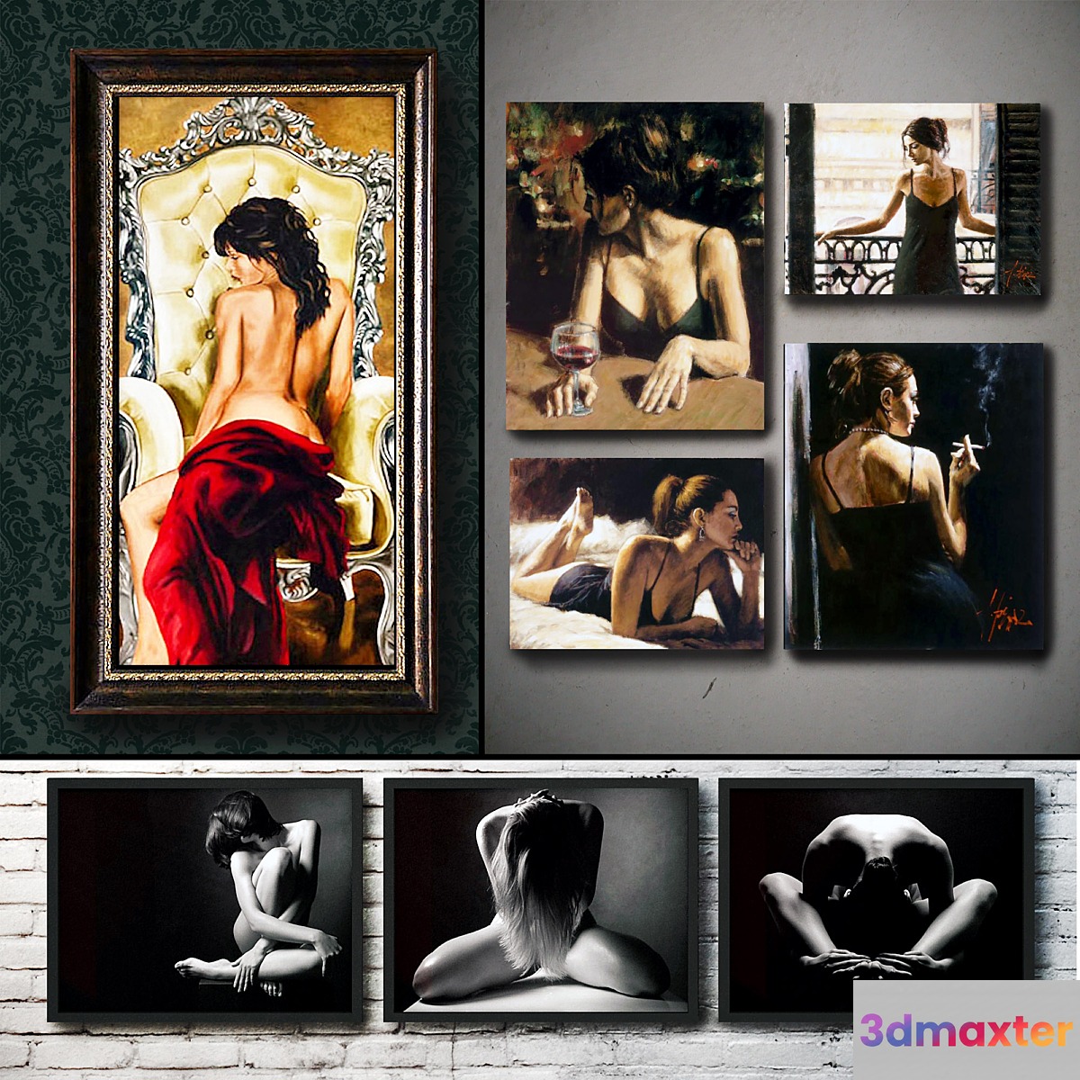 The picture in the frame. Collection 125 3D Max
