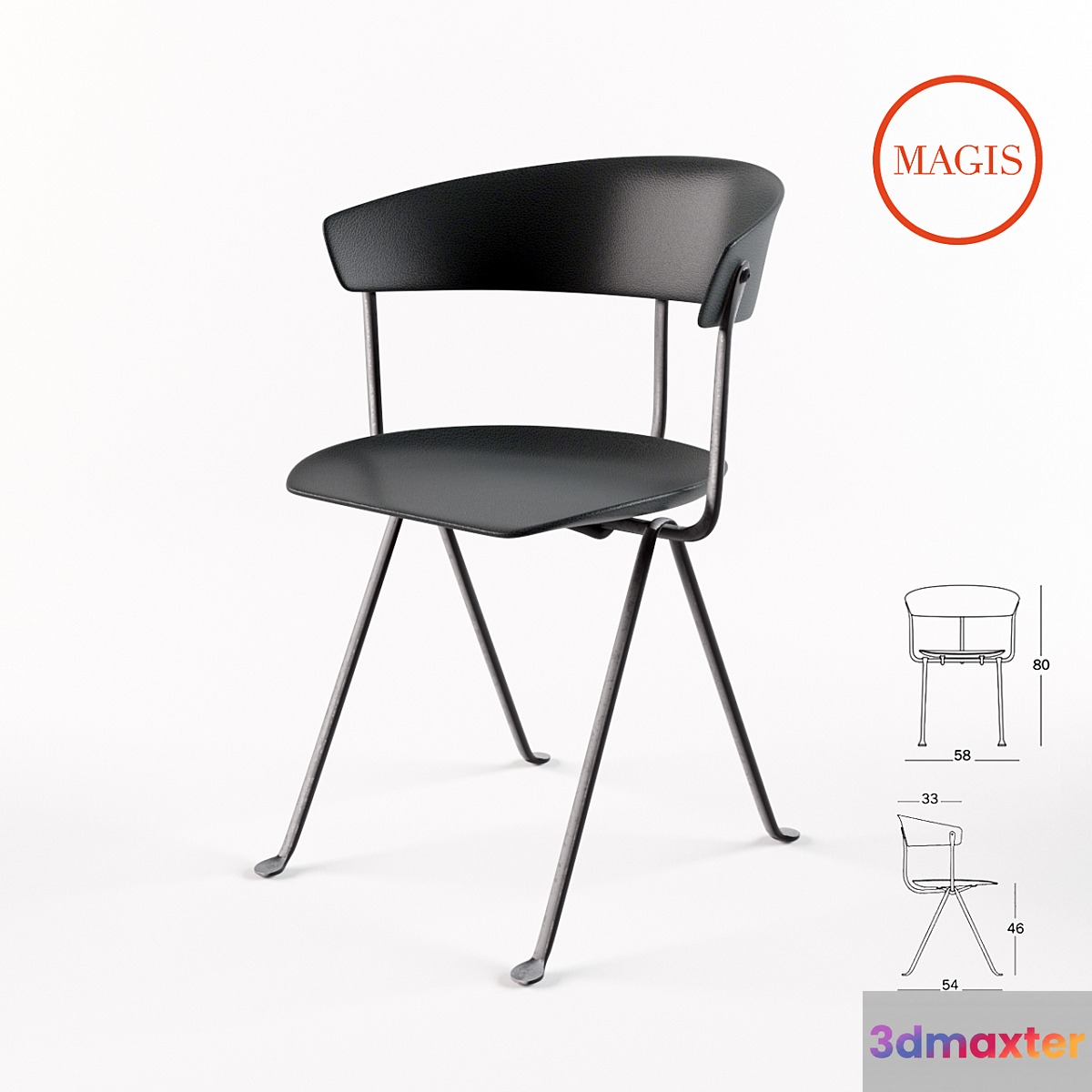 Officina chair by Ronan & Erwan Bouroullec 3D Max