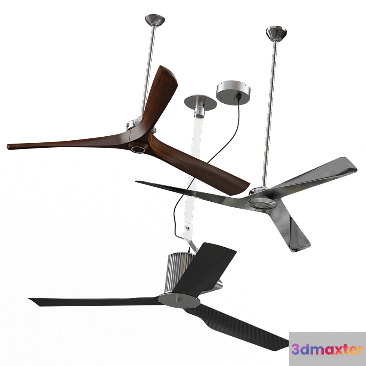 3 Designer Ventilator Fans 3D Max