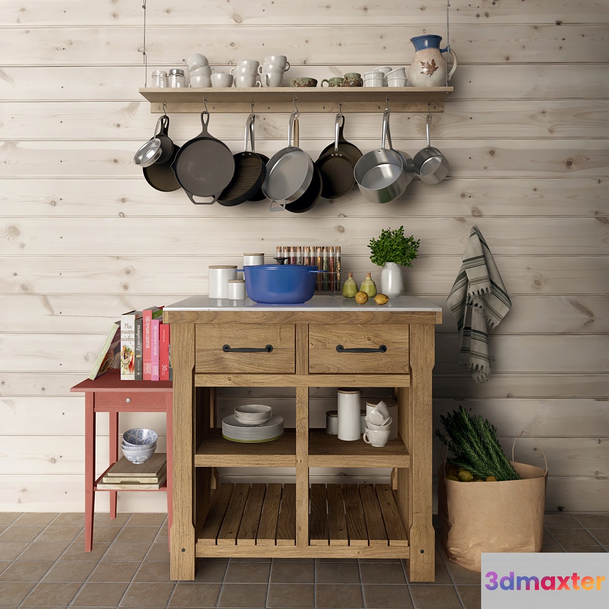 Decorative set for the kitchen 3D Max