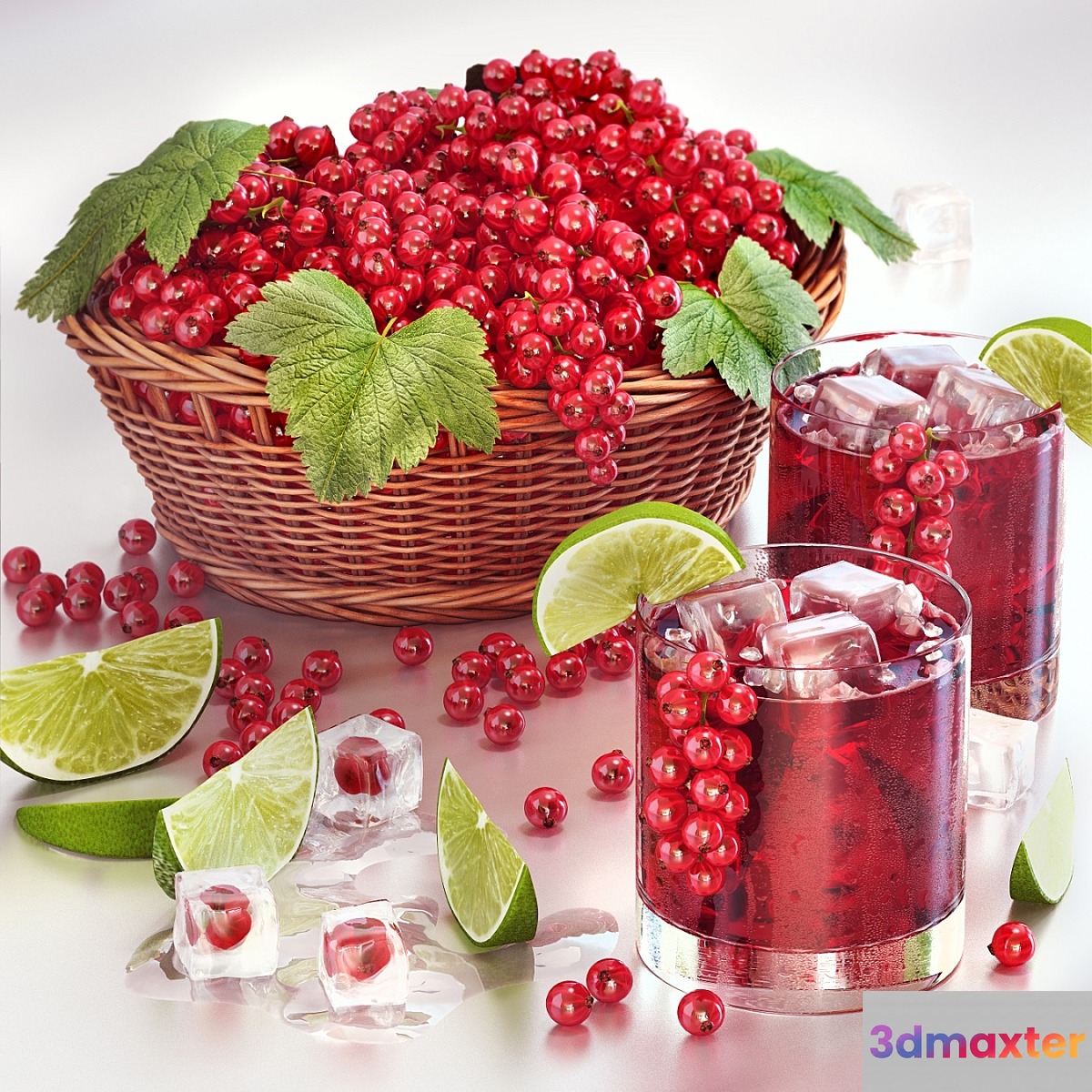 Currant juice with berries