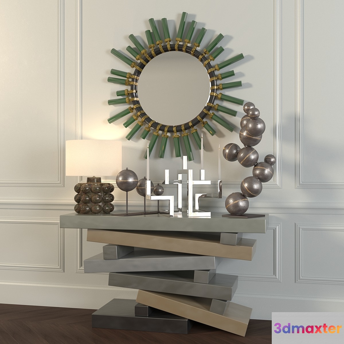 Decorative set in eclectic style
