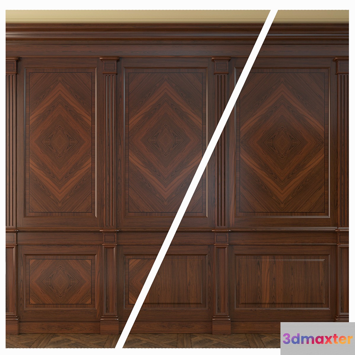 Wooden panel .33 3D Max