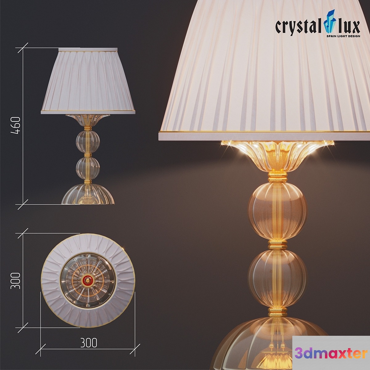 Table Lamp Dream Crystal Lux 3D Max