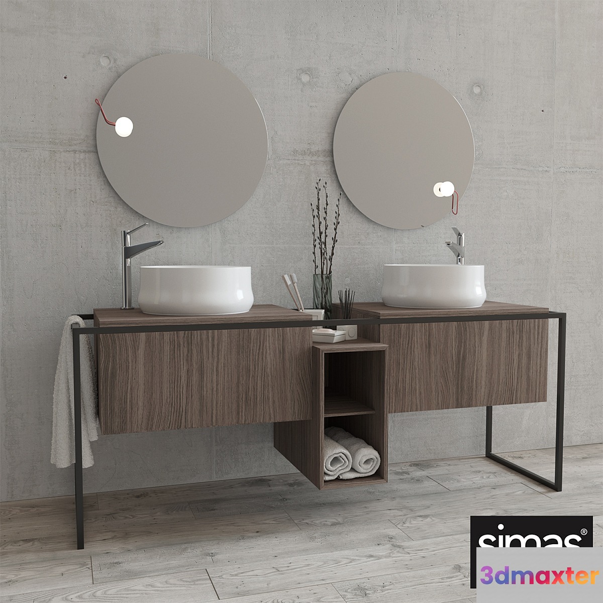 Vanity sink Simas FM2 - No.2 3D Max