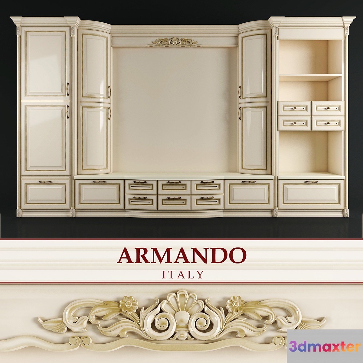 Furniture composition for living room 3D Max