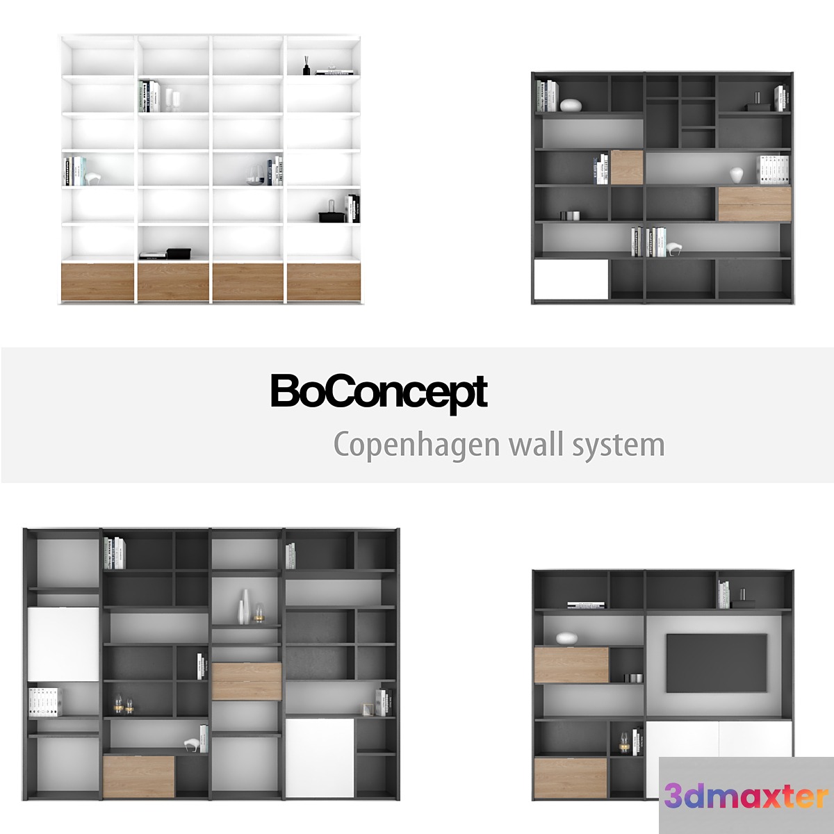 BoConcept Copenhagen wall system | set 1 3D Max