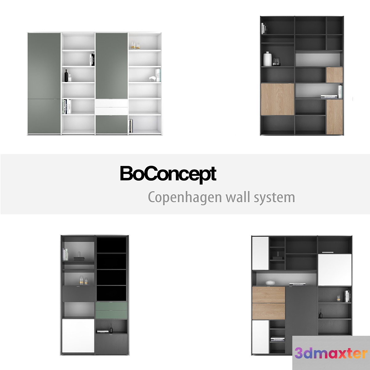 BoConcept Copenhagen wall system | set 2 3D Max