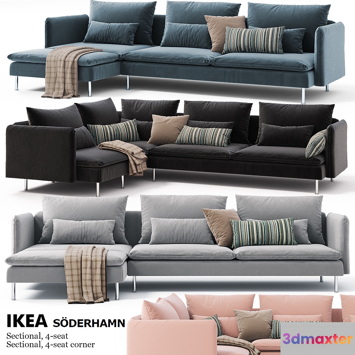 Corner sofas Ikea SODERHAMN Sectional 4-seat Sectional 4-seat corner - No.3
