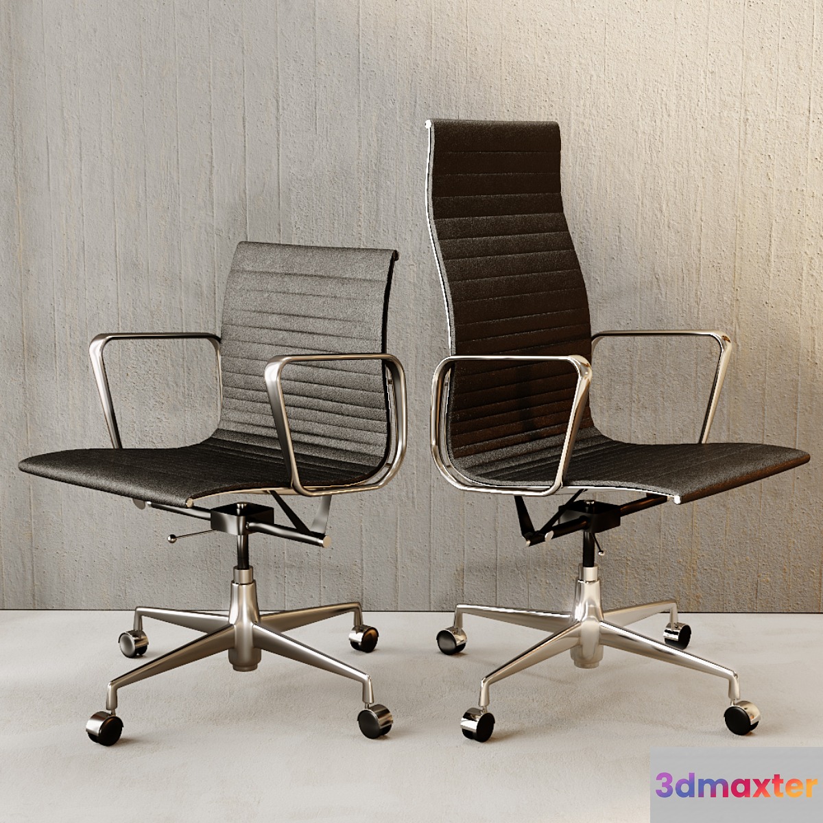 Office chair Eames Ribbed.Charles & Ray Eames - No.2 3D Max