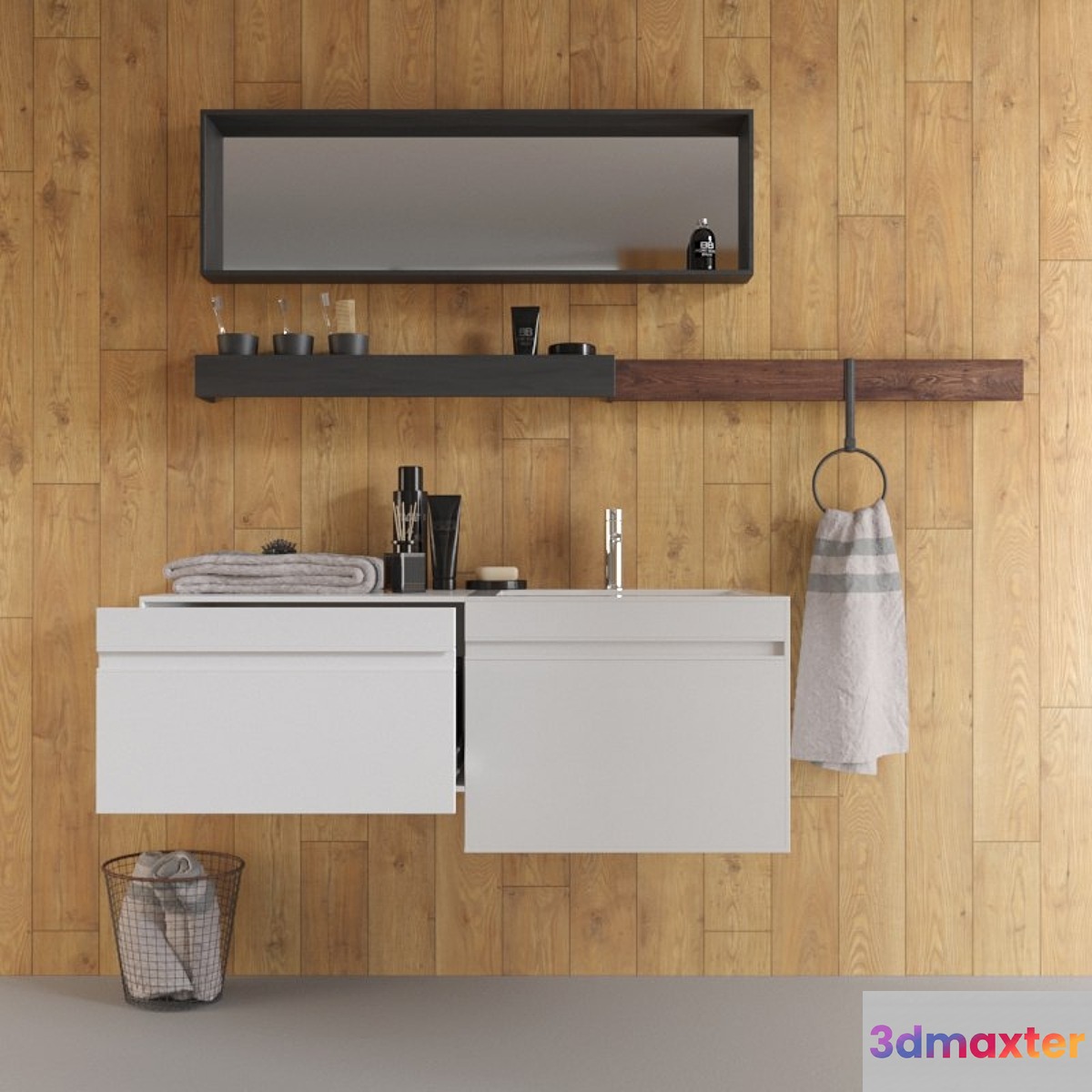 A set of furniture Porcelanosa Dess borax brillo 3D Max