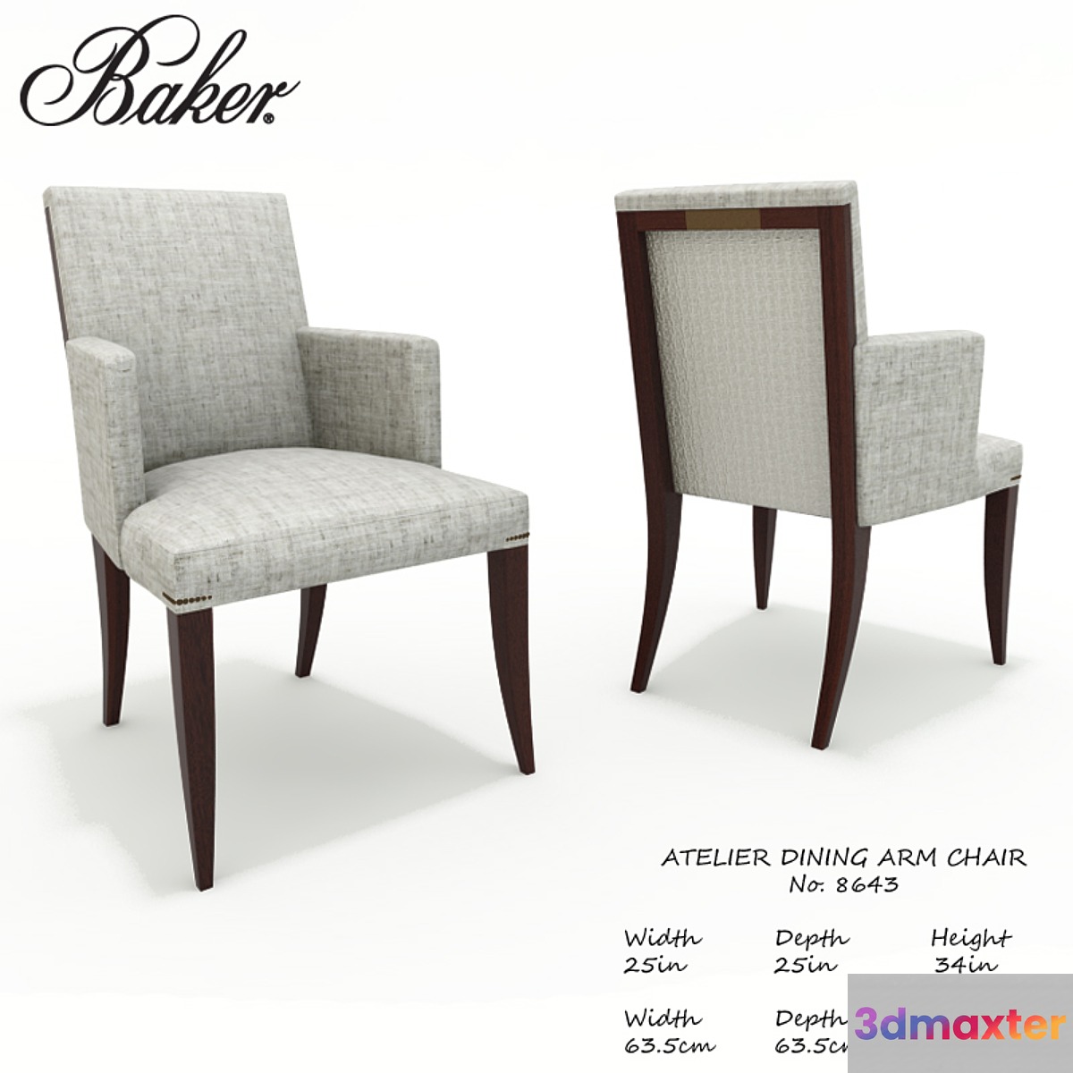 Baker Atelier dining arm chair No.8643