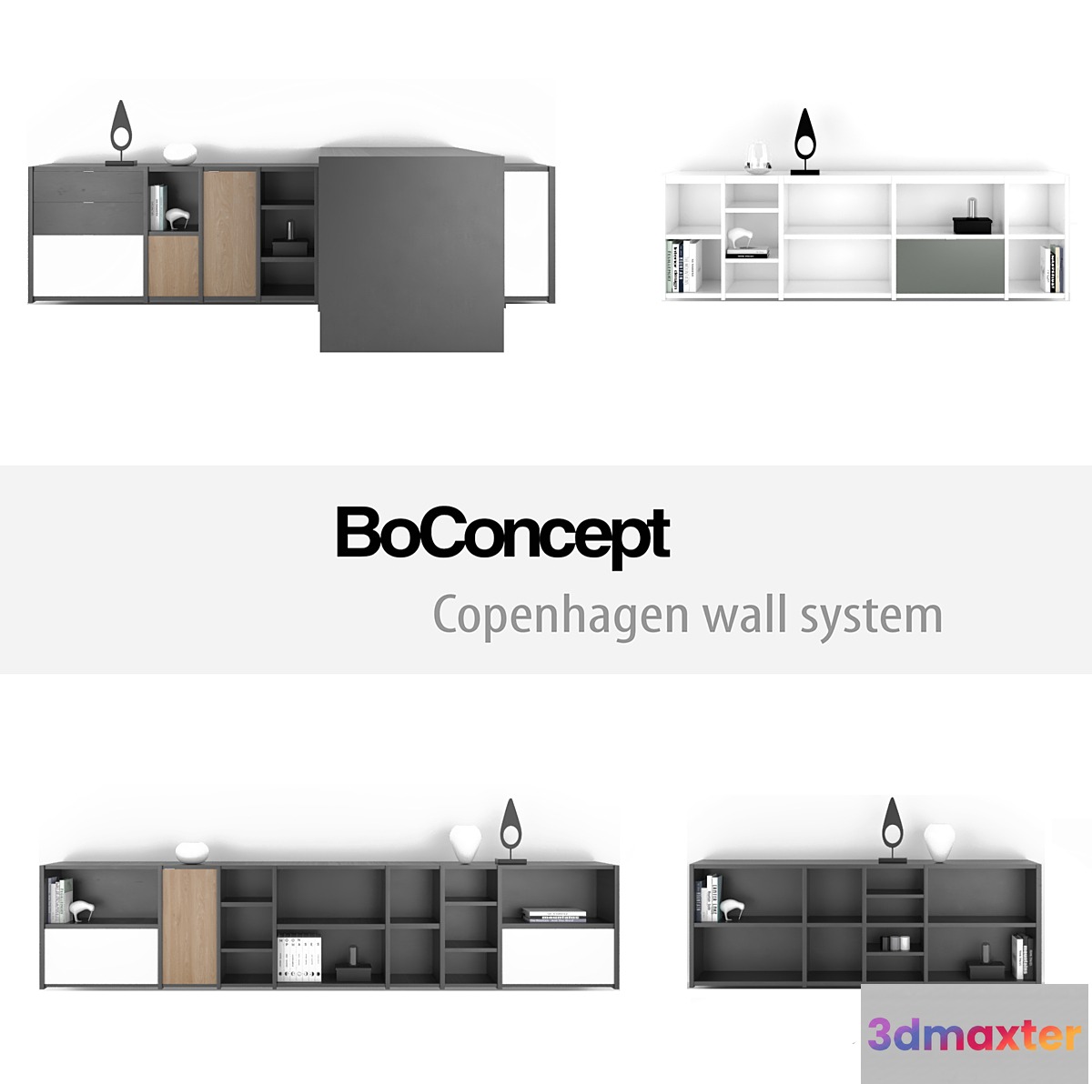 BoConcept Copenhagen wall system | set 8 3D Max