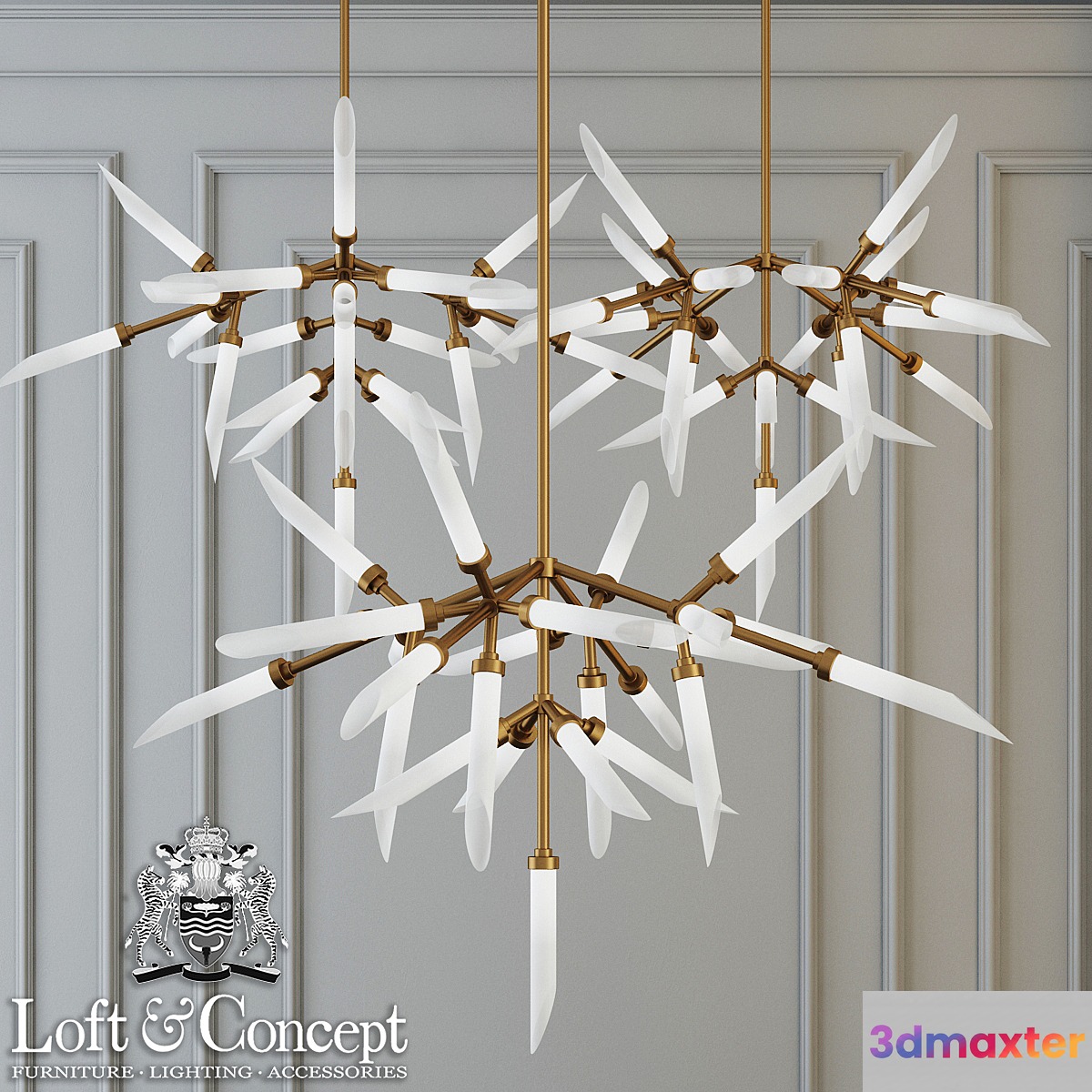 Pendant lights spur  chandelier 3D Max