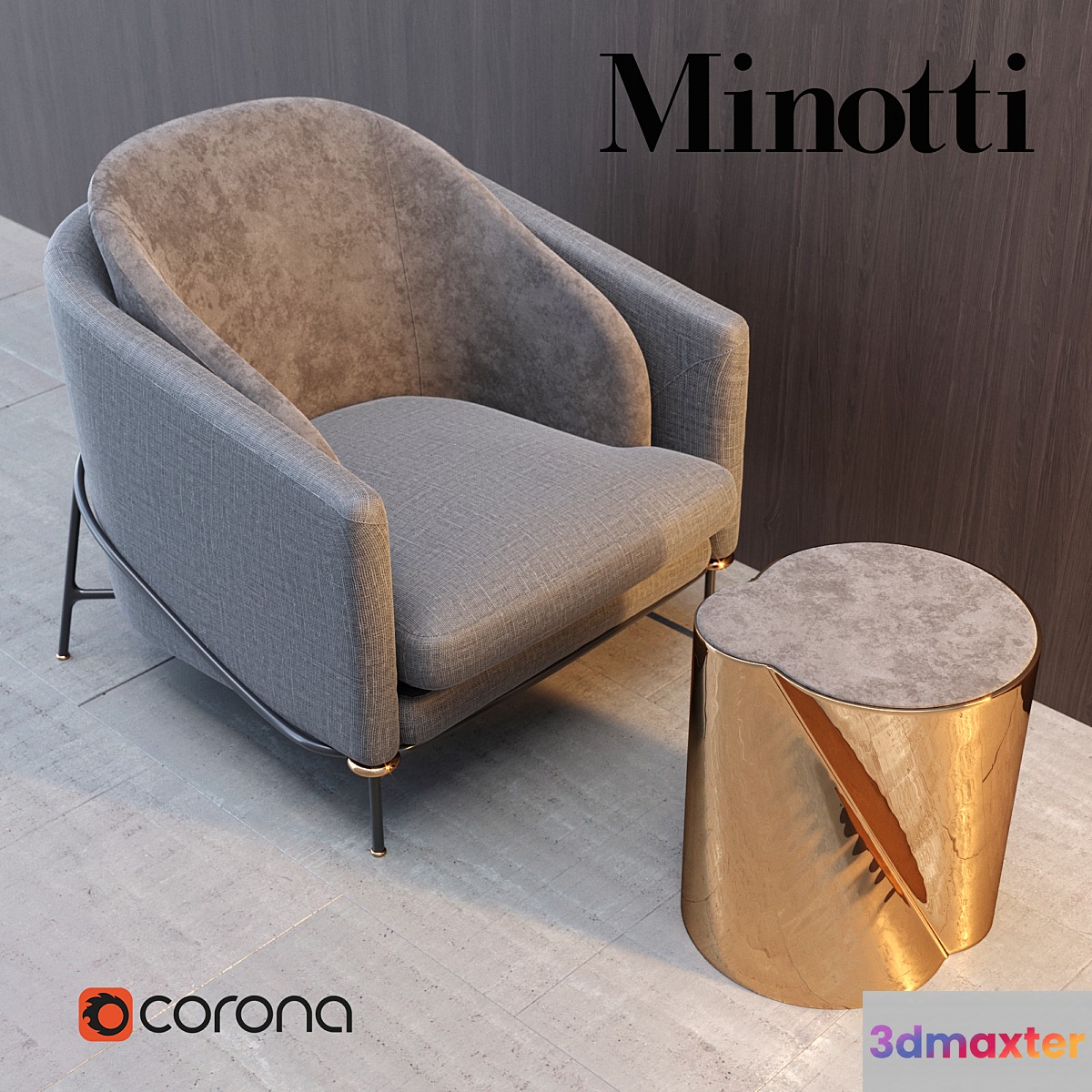 Armchair Minotti Fil Noir - No.2