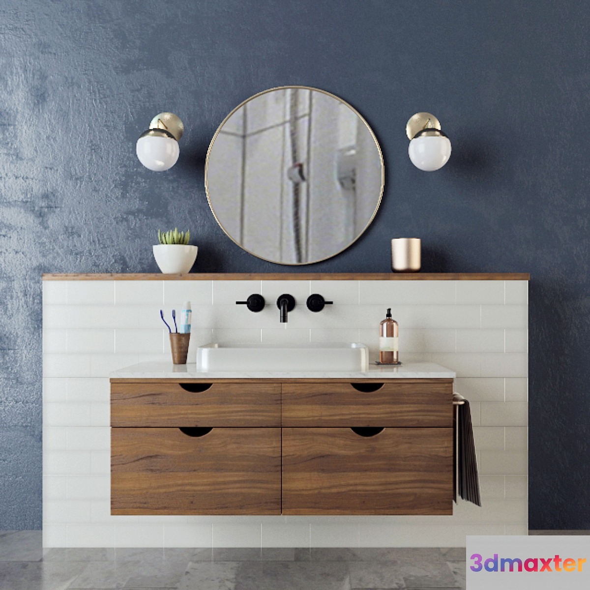 bathroom furniture 3D Max