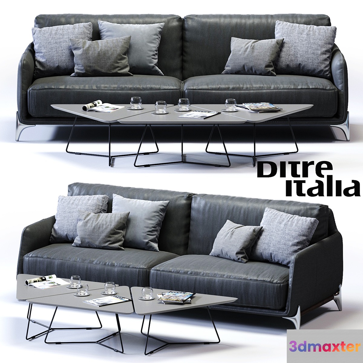 Ditre Italia ELLIOT 3-er Maxi Sofa 3D Max