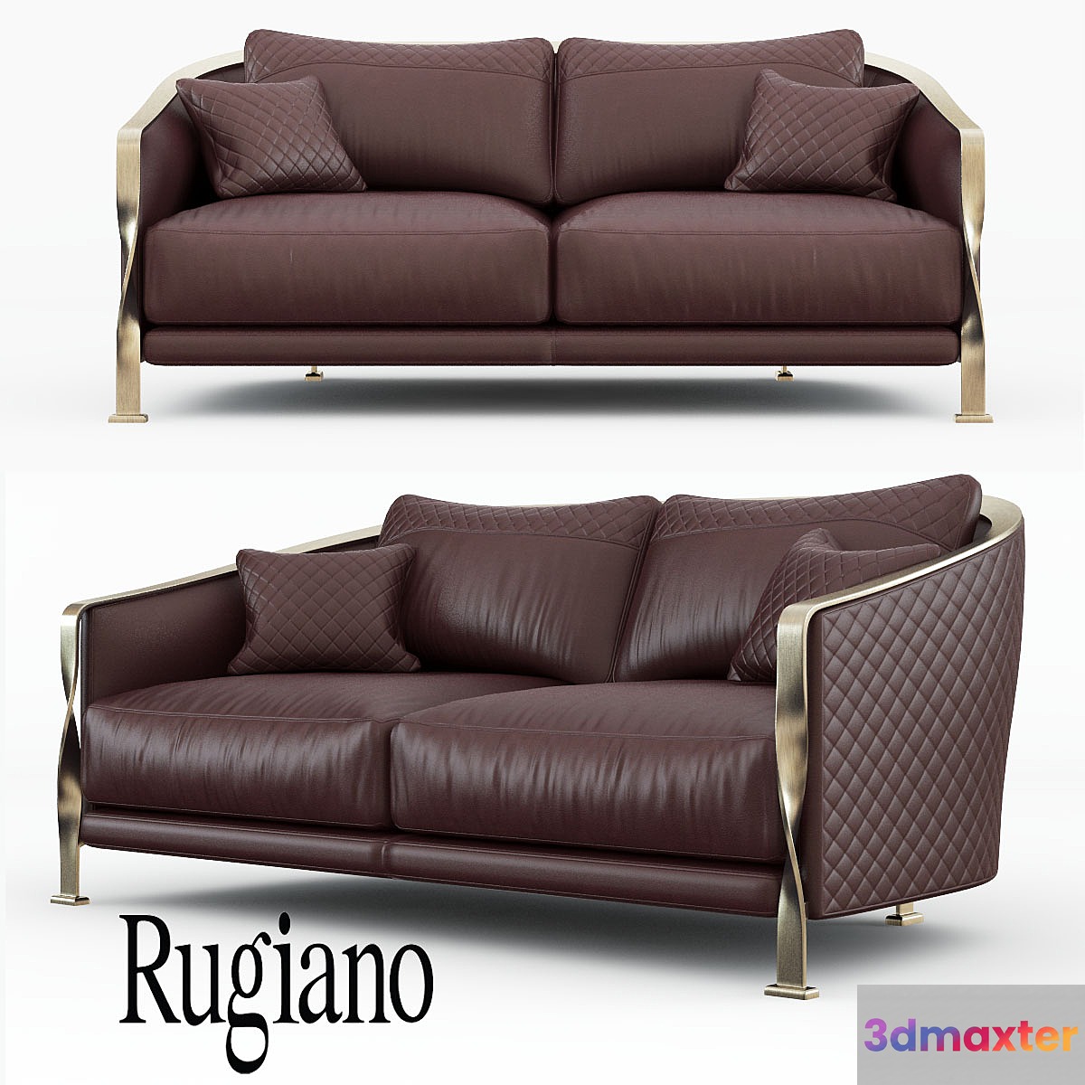 Rugiano Paris sofa leather 3D Max