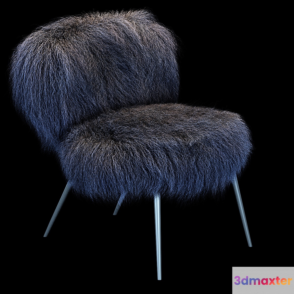 Armchair Nepal Mongolia Blu 3D Max