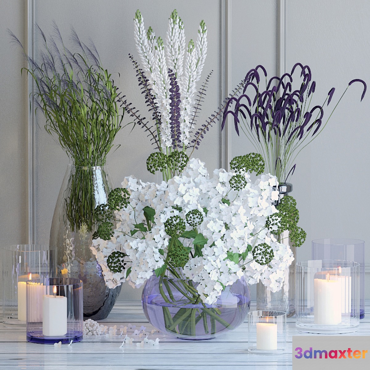 Spring flowers 3 3D Max