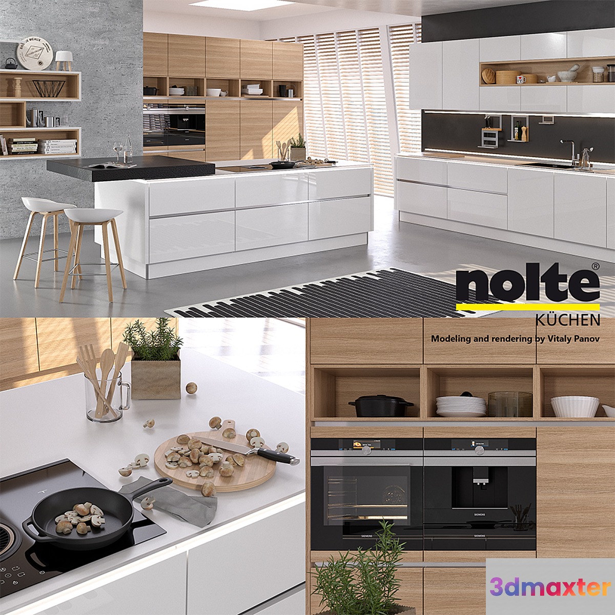 Kitchen NOLTE Nova Lack (vray GGX corona PBR) - No.2