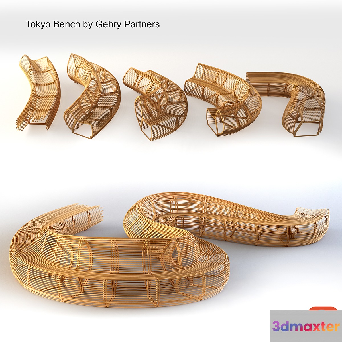 street bench 3D Max