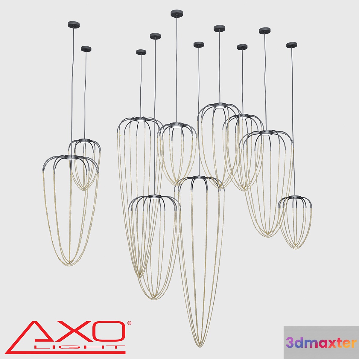 AXOLIGHT factory chandelier ALYSOID 3D Max