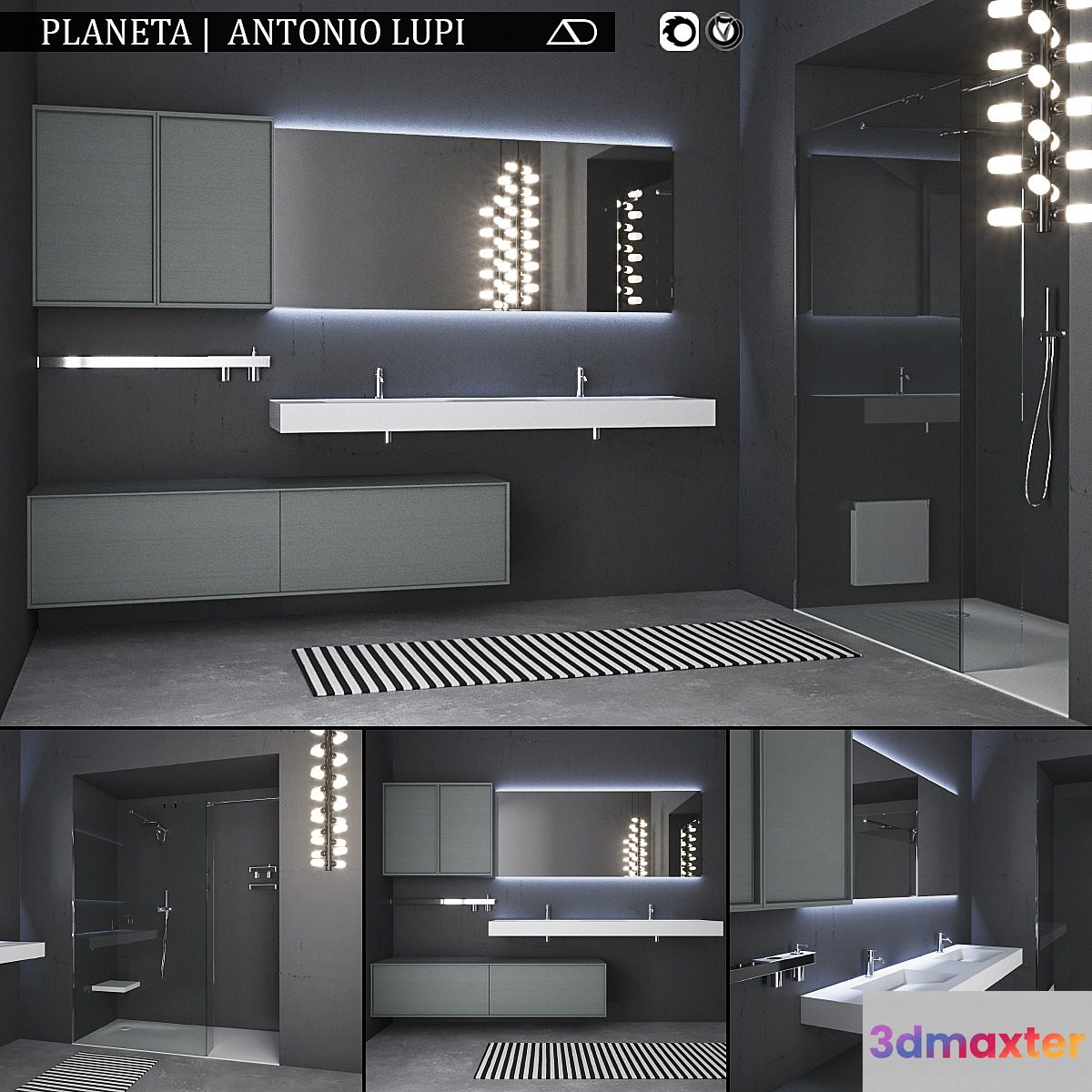 Bathroom furniture set Planeta 3D Max