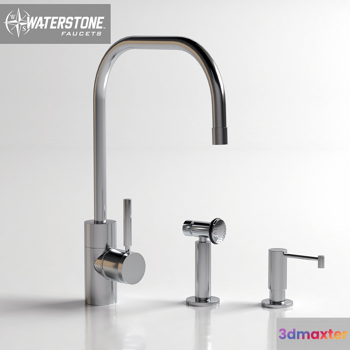 Waterstone Fulton Kitchen Faucet Model # 3825-2 3D Max
