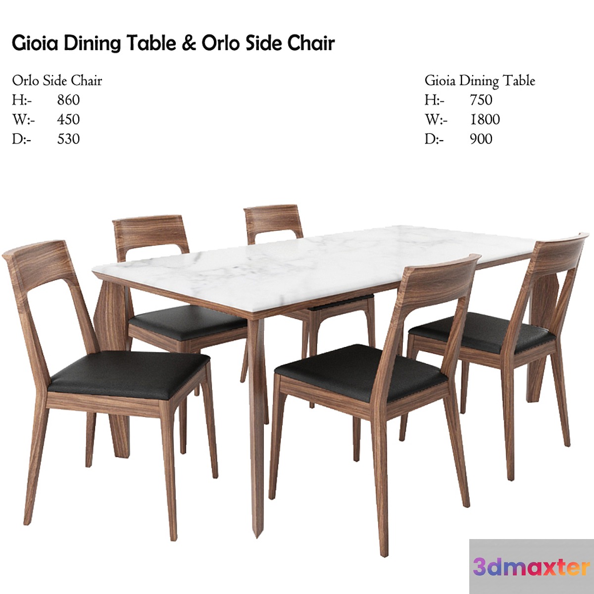 Gioia Dining Table & Orlo Side Chair