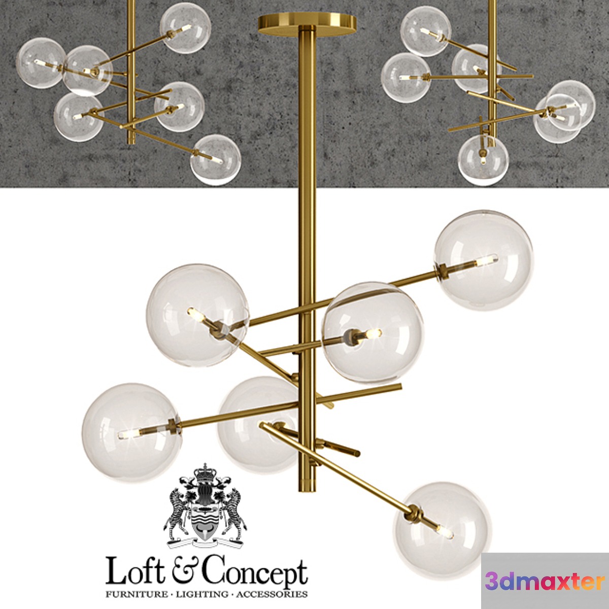 Chandelier Bolle hanging lamp Gallotti & radice - No.2