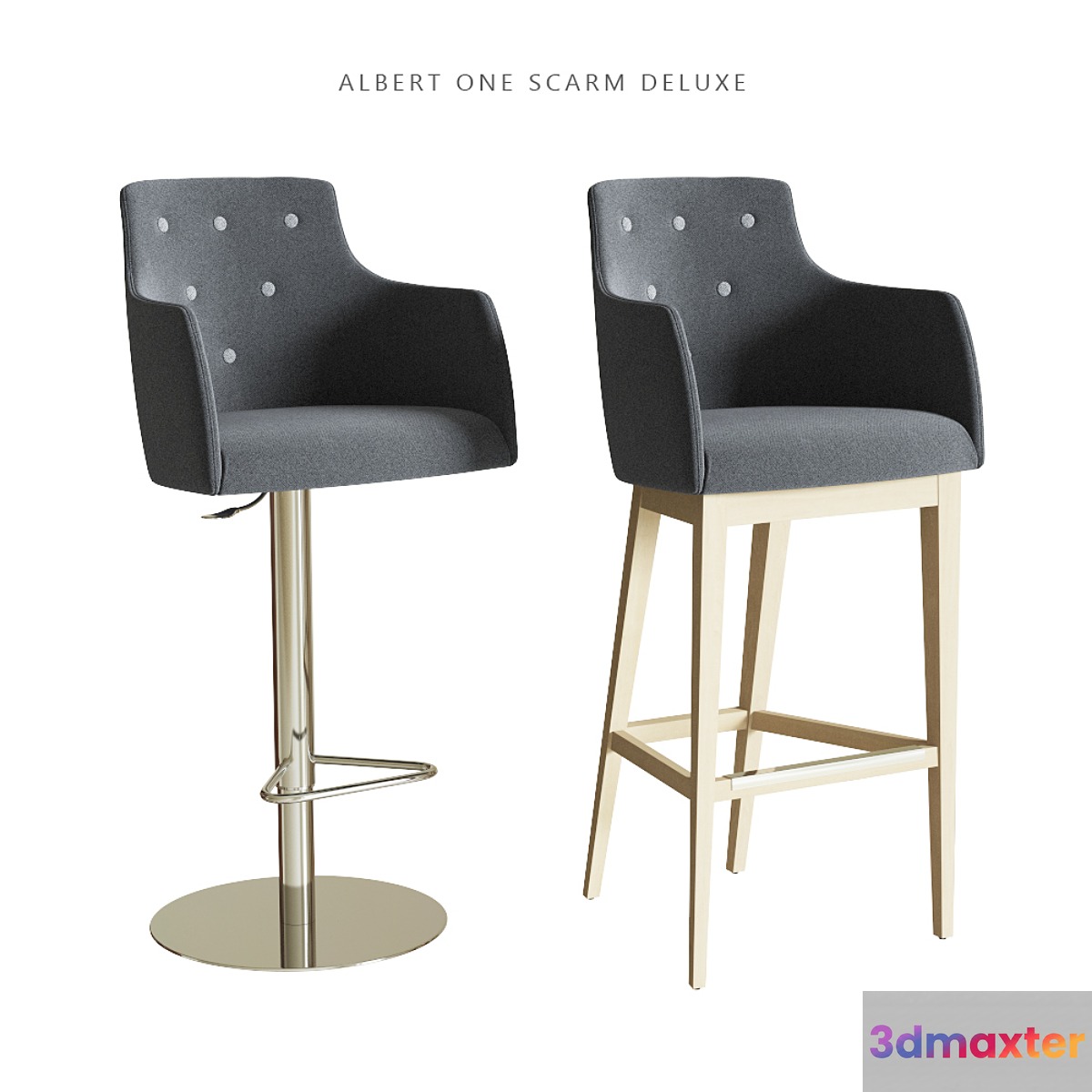 Bar stool Accento ALBERT ONE SG SCARM DELUXE  METAL DELUXE 3D Max