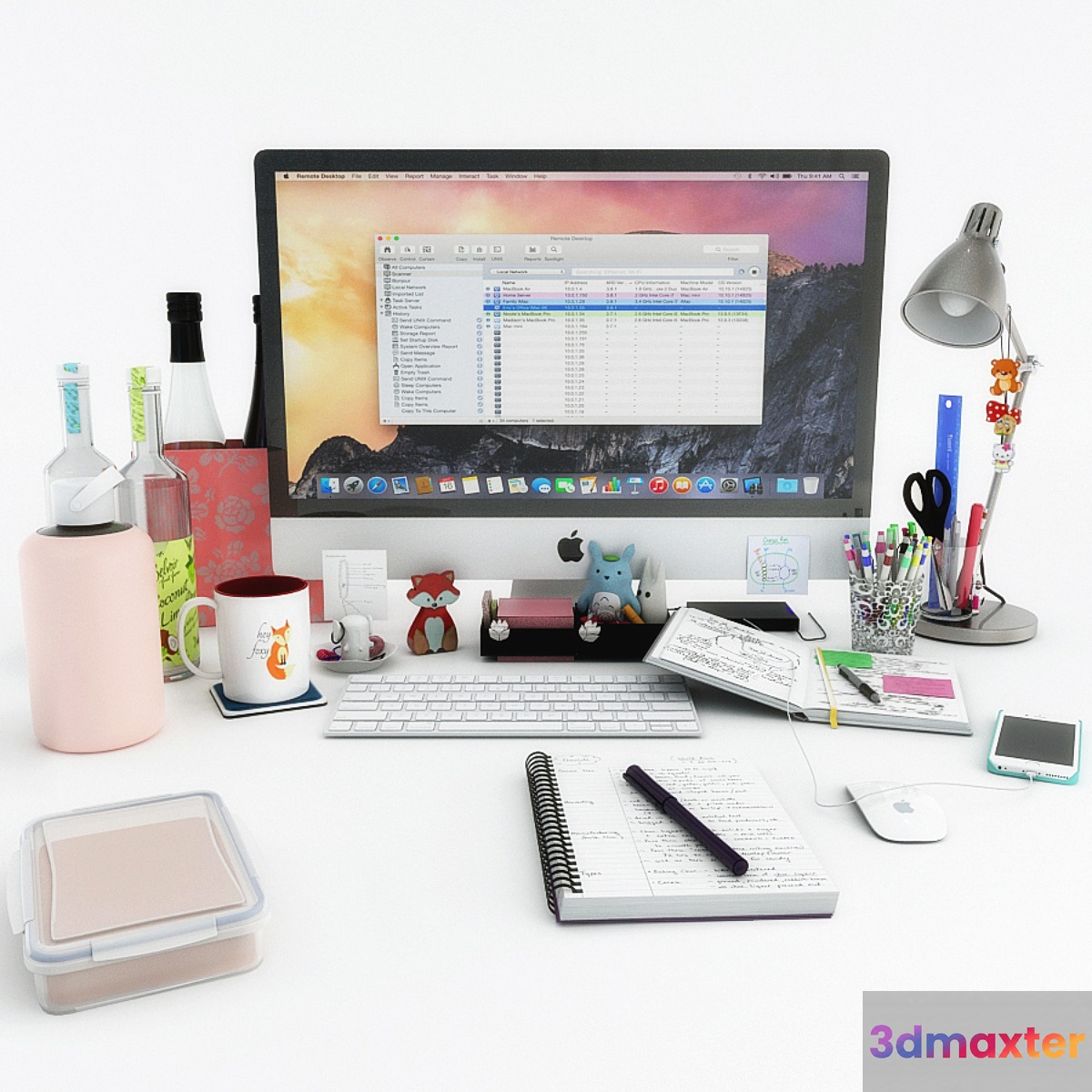Desk Decoration 3D Max