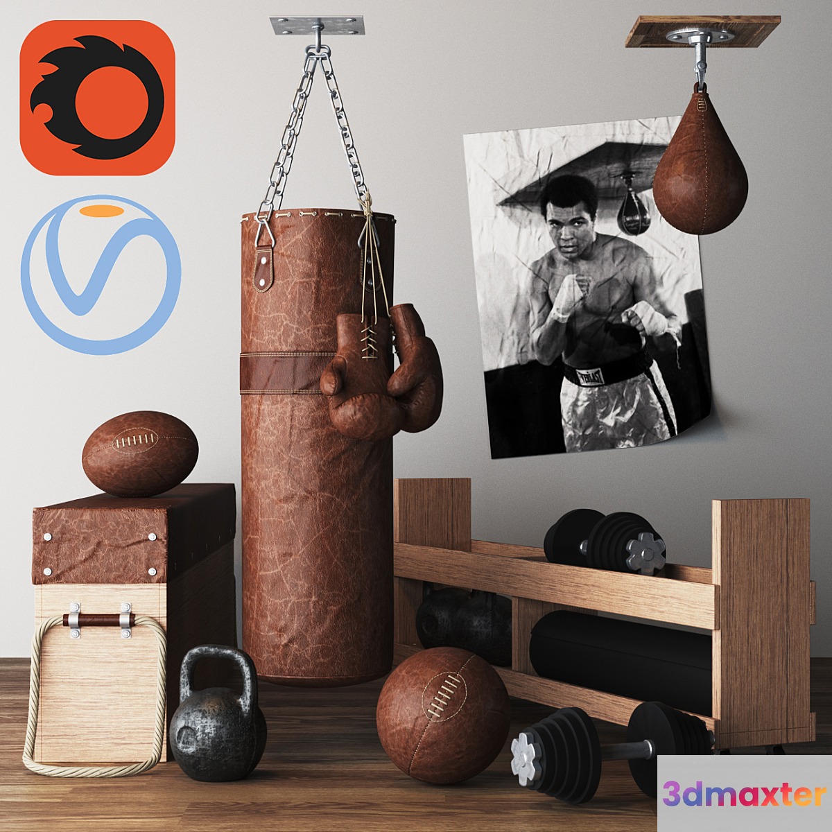 DIY Home Gym In A Box 3D Max