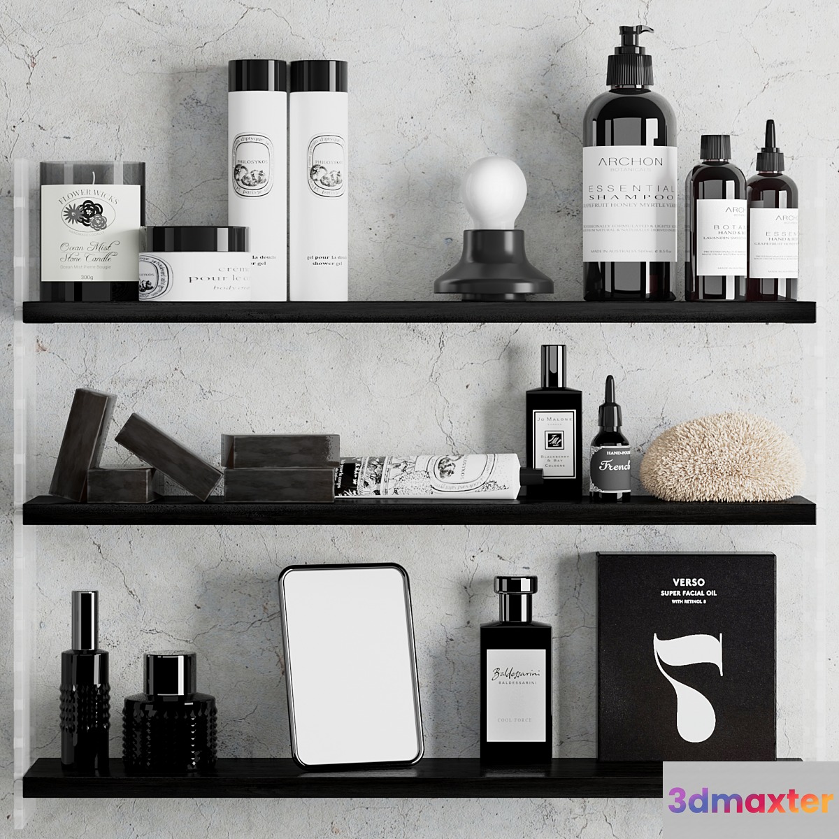 Bathroom set 3 3D Max