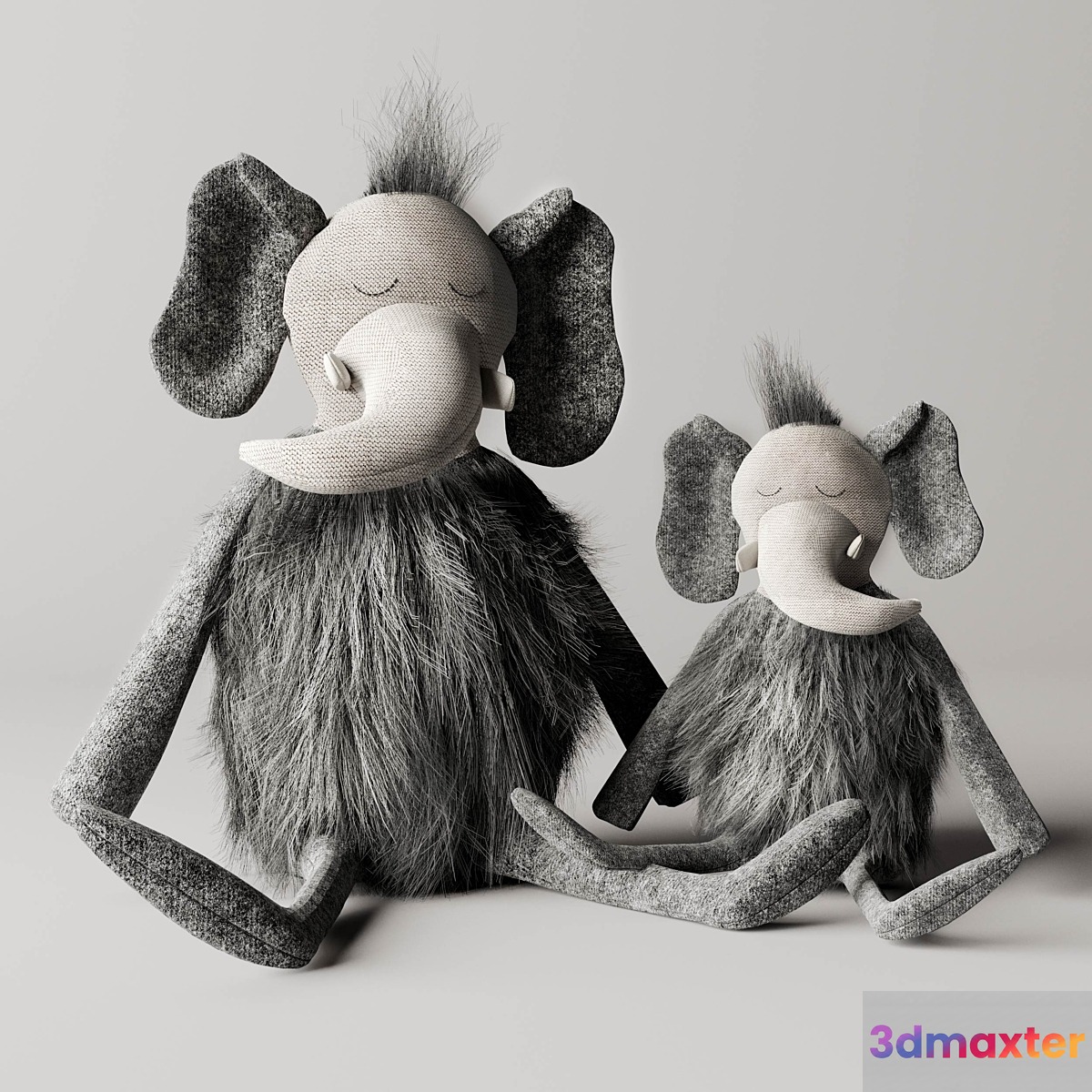 Plush mammoth 3D Max
