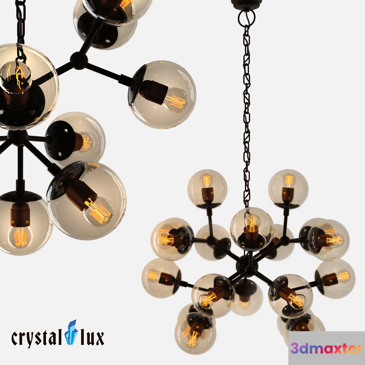 Chandelier Crystal Lux Medea 3D Max